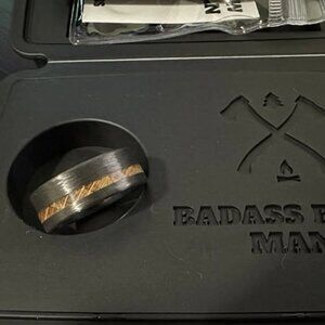 Manly Bands The Neat | Official Jack Daniel’s Whiskey Barrel Wood Inlay Carbon F